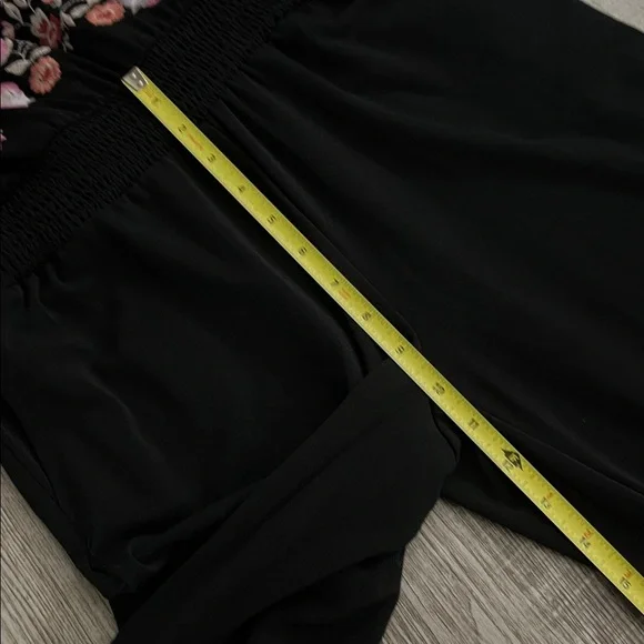 INC Black Sleeveless Embroidered Floral Jumpsuit - Picture 8 of 15